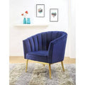 Blue Velvet Tufted Velvet Armchair V921262