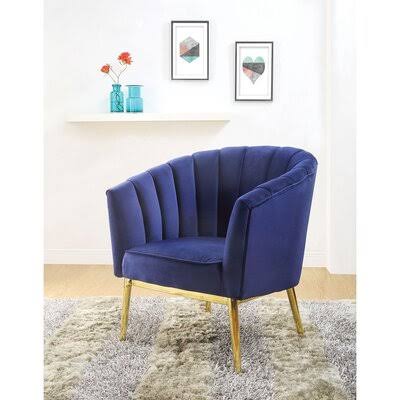 Blue Velvet Tufted Velvet Armchair V921262