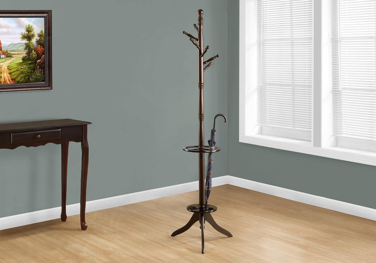 Solid Wood Coat Rack with Umbrella Holder B950