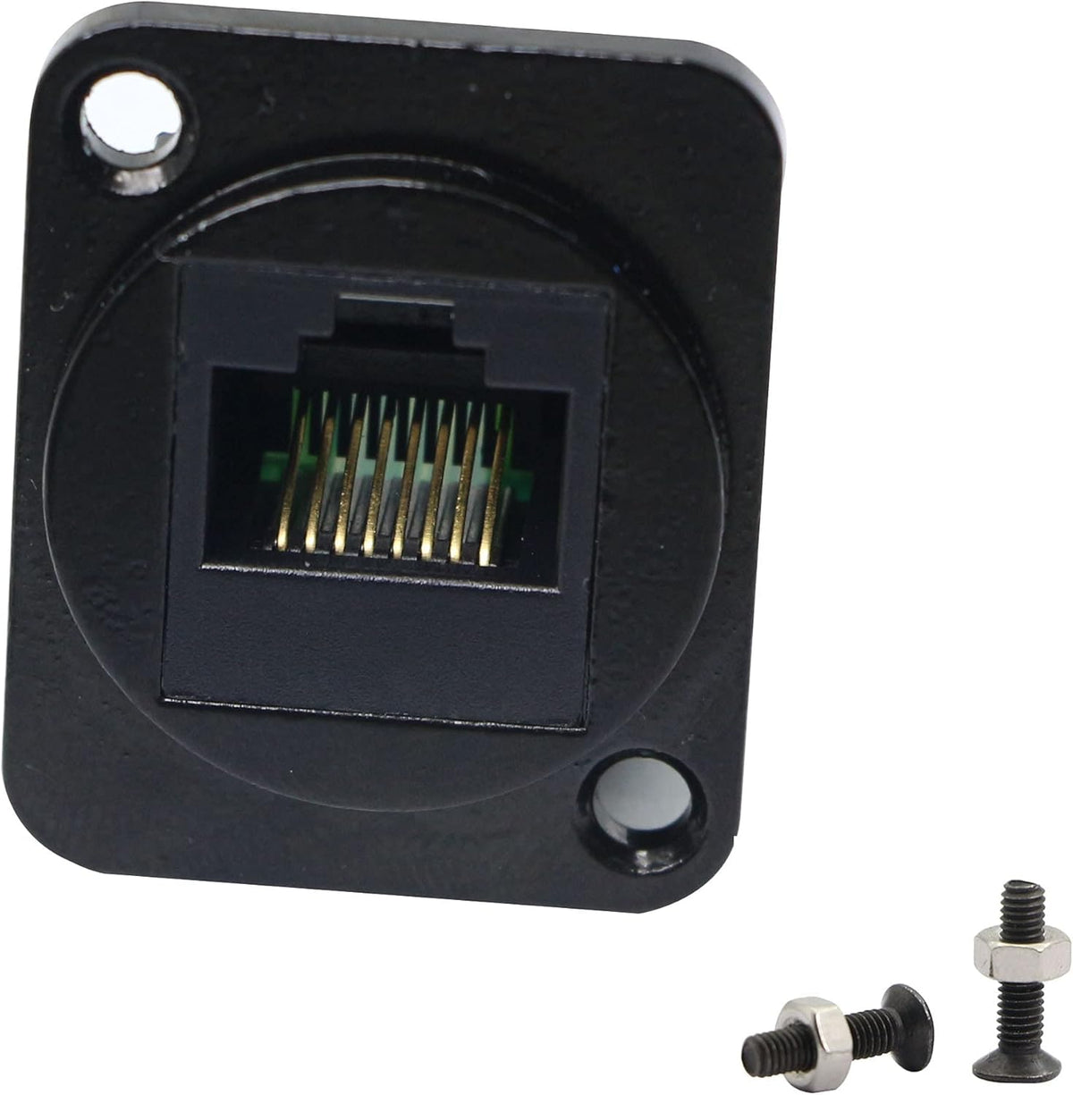 Black RJ45 Panel Mount Keystone Jack A996979