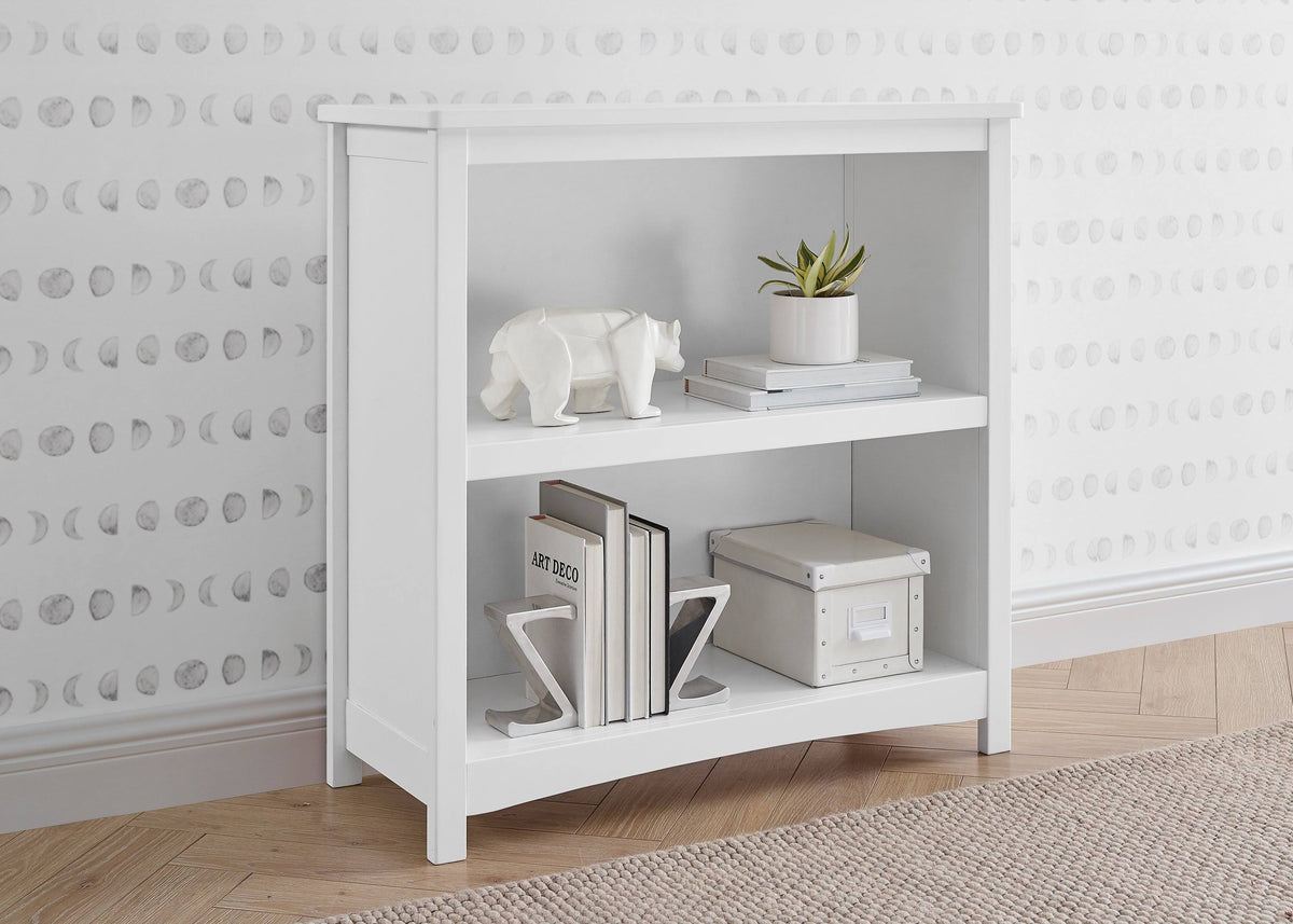 Bianca White 2-Shelf Bookcase L298838