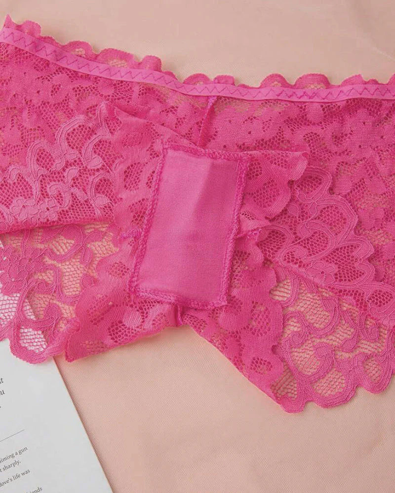 Lace Bralette & Panty Bundle W81090