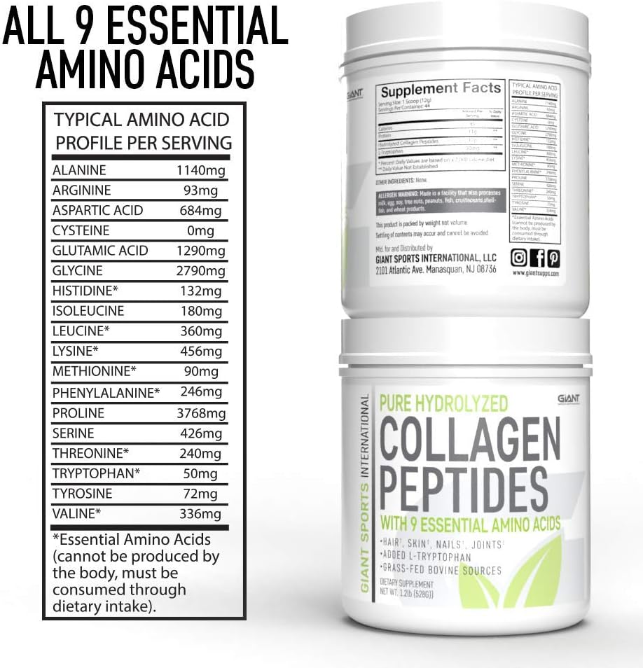 Collagen Peptide Powder Hydrolyzed Amino Acids 1 LB C837