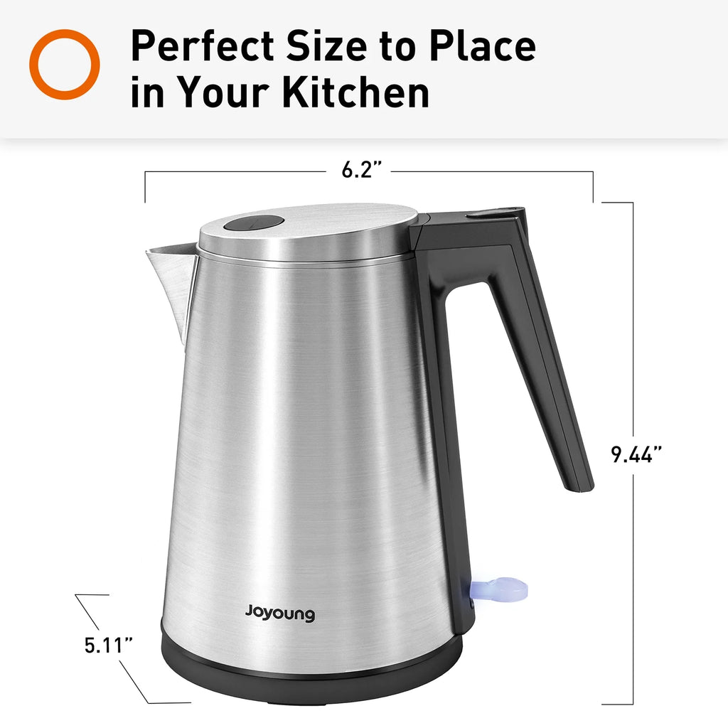1.5L Double Layer Stainless Steel Electric Kettle I7217