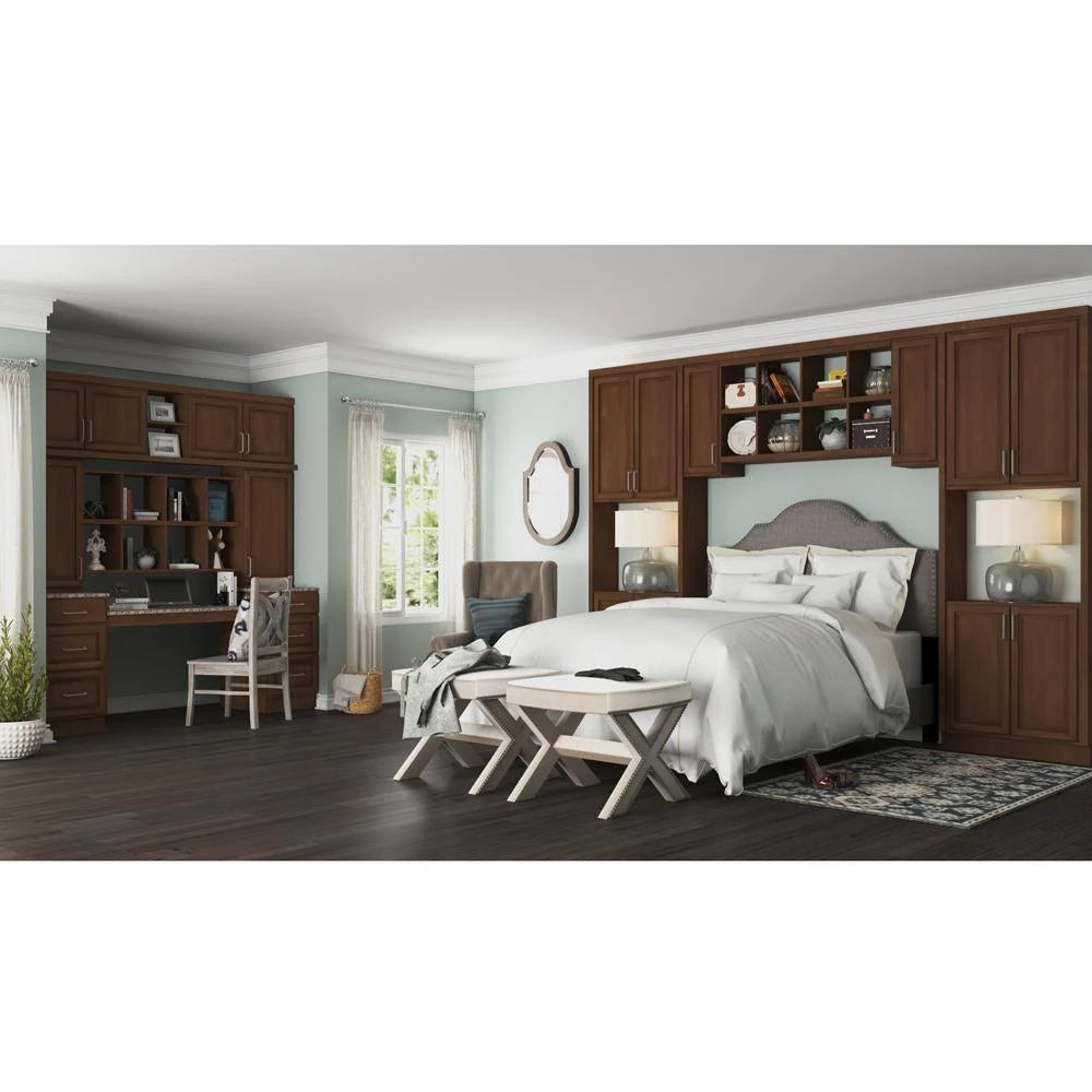 36x23.5x12 in. Cognac Medium Brown Wall Bridge Kitchen Cabinet V48955