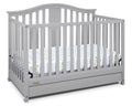 Espresso Convertible Baby Crib with Drawer H8851