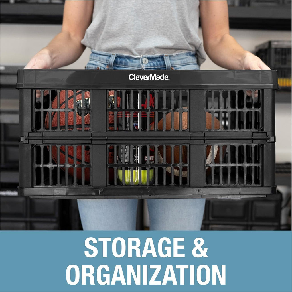 3PK 45L Collapsible Plastic Storage Bins J588189