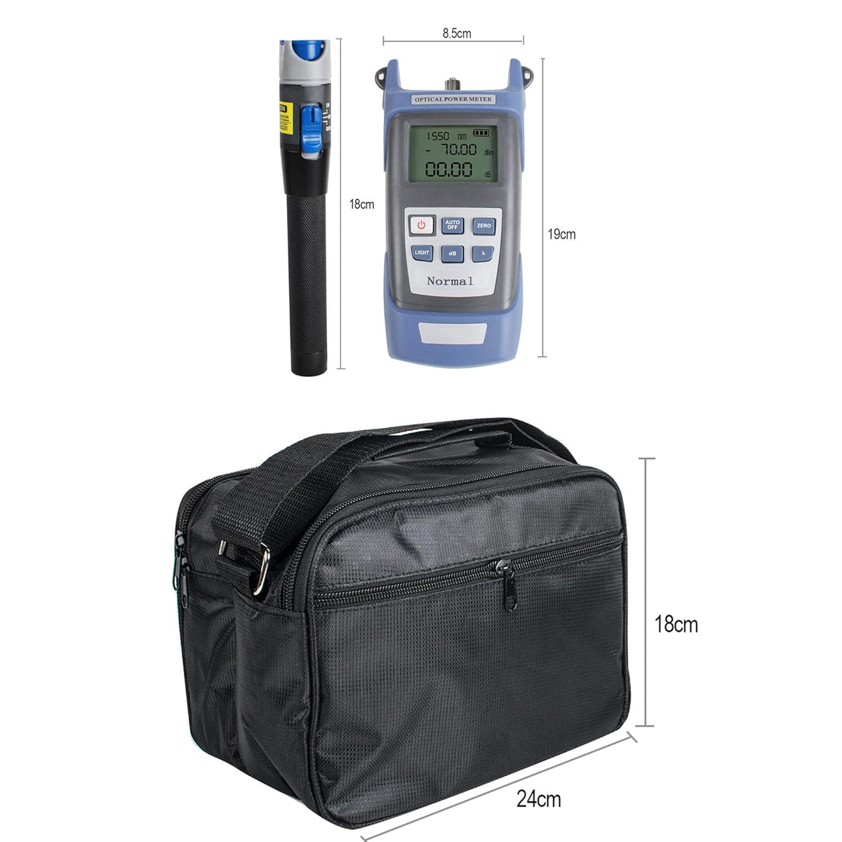 Fiber Optic FTTH Tool Kit with Fiber Cleaver & Optical Power Meter & Visual Fault Locator S5861