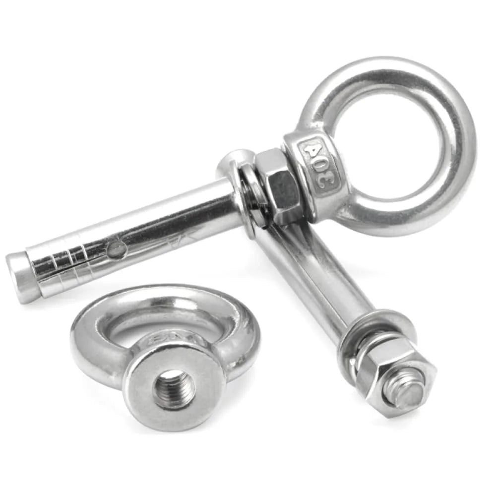 304 Stainless Steel Lifting Eye Bolt M6x80mm 4pcs T192929