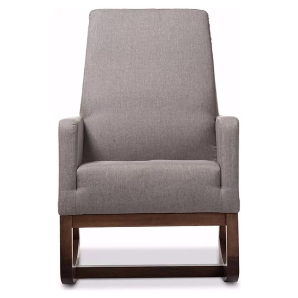 Grey Fabric Upholstered Rocking Chair M865
