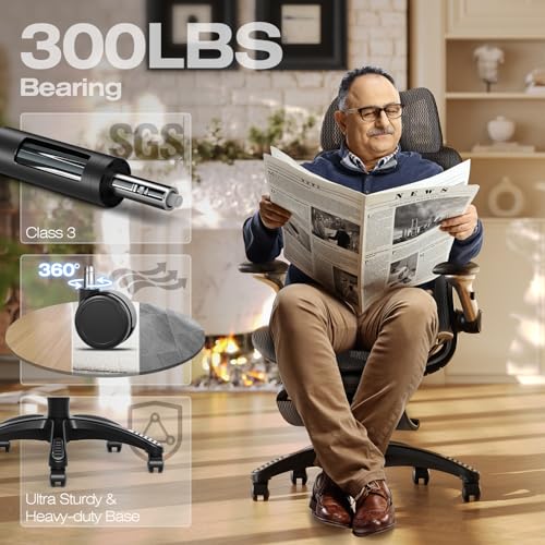 Ergonomic Office Chair with Footrest and Mesh D4973