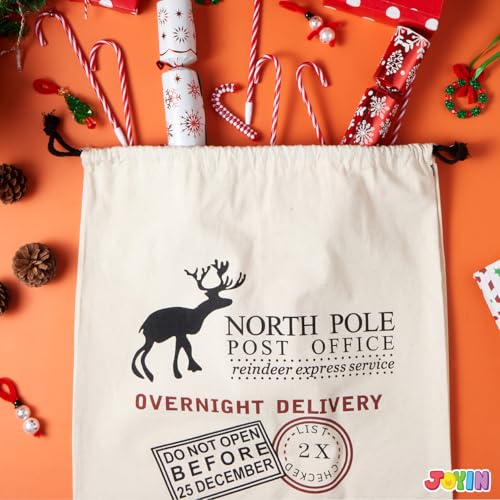 3 PCS Christmas Canvas Gift Bag E9971