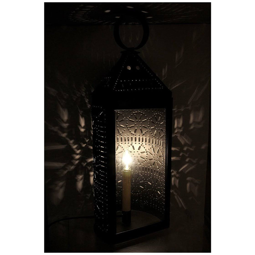 22 inch Glass Front Electric Candle Lantern L697815