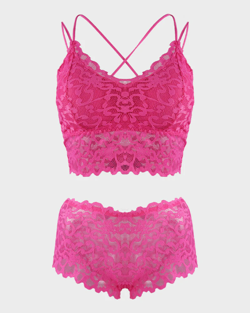 Lace Bralette & Panty Bundle W81090