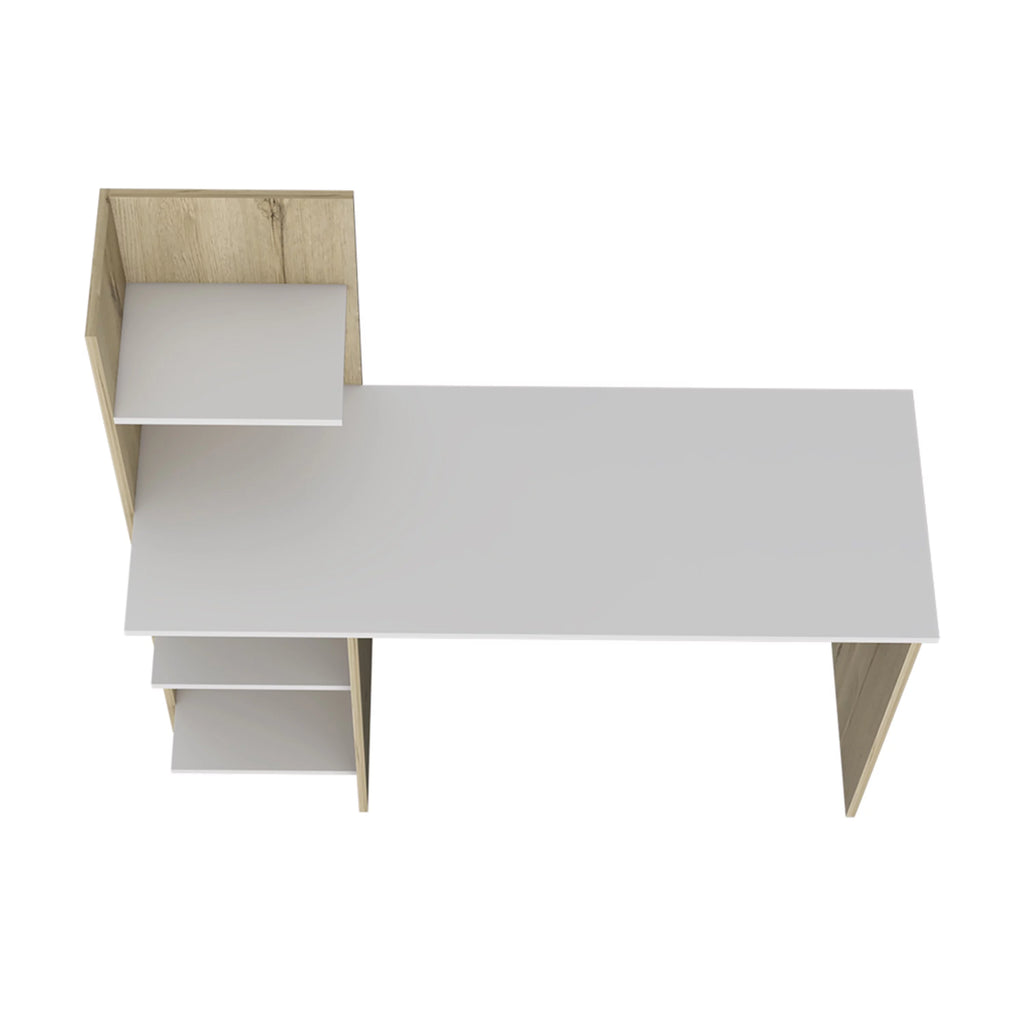Light Oak White Four Shelves Desk C779029