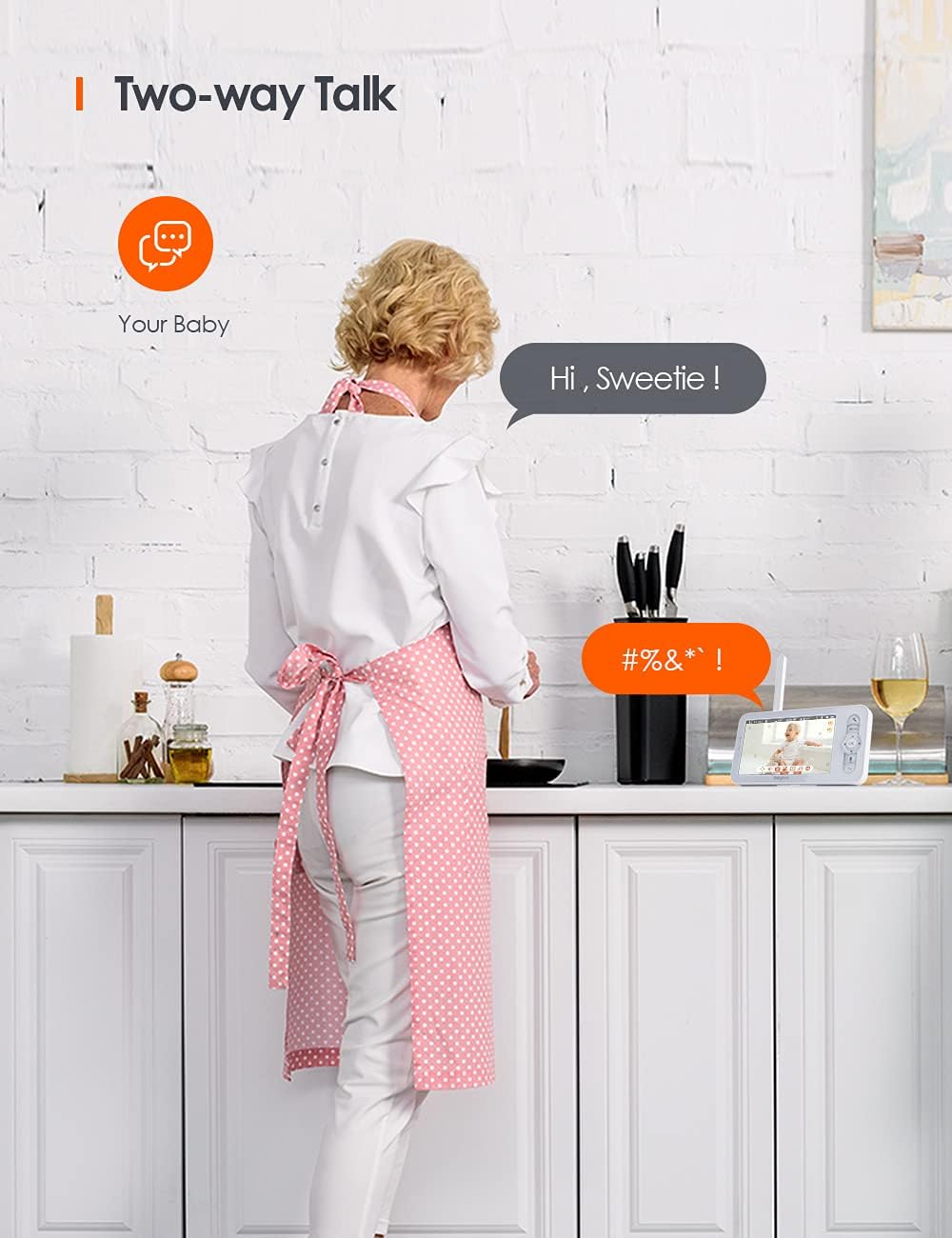 Video Baby Monitor with 1080P Pan/Tilt Camera G2502