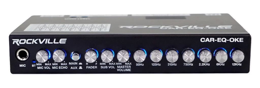 7 Band Car Audio Equalizer with Bluetooth and Mic Input D178