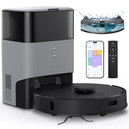 Robot Vacuum and Mop Combo, Self-Emptying, 180mins Runtime, Home Mapping O6630