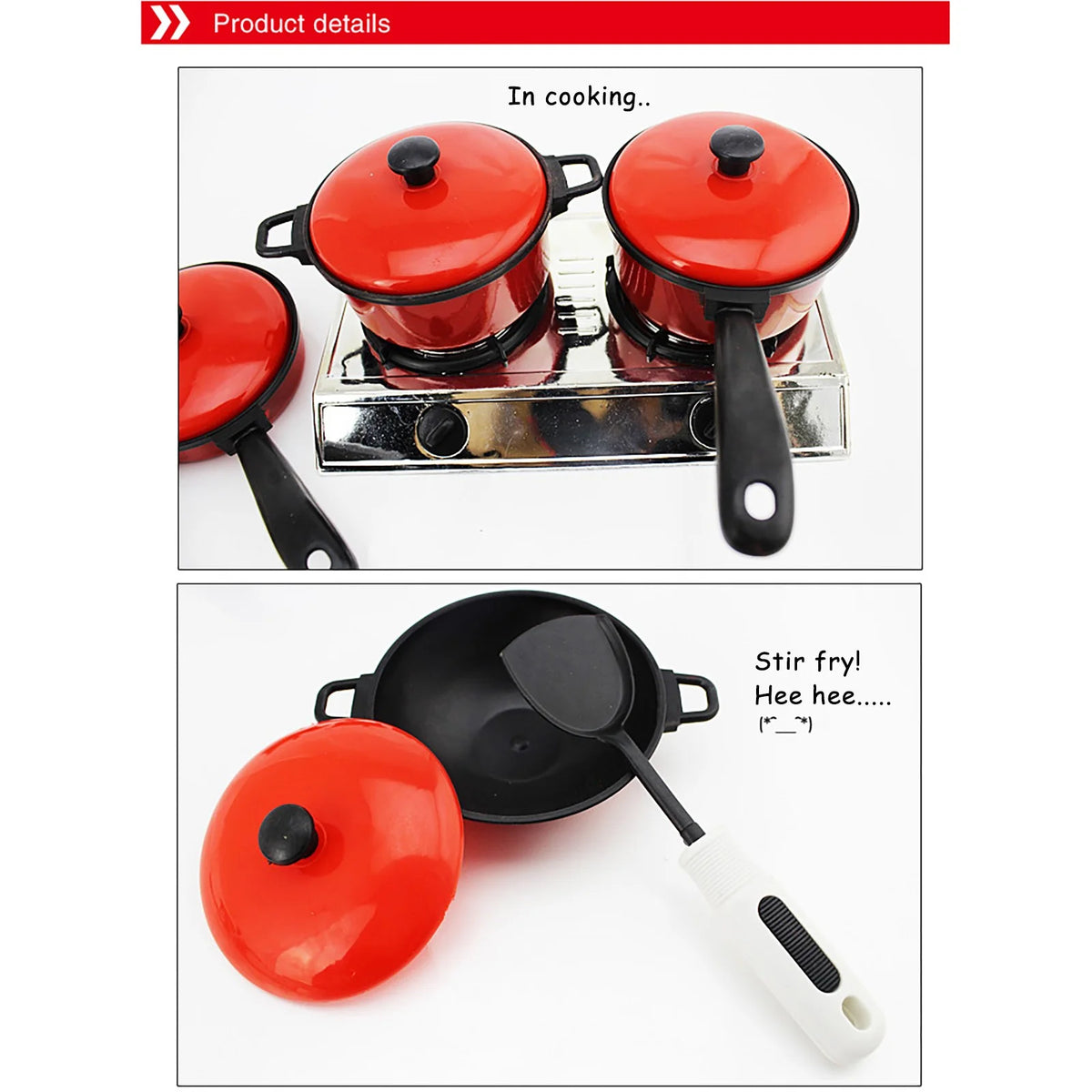 13 Pcs Kids Kitchen Toy Cookware Set with Play Food A520585