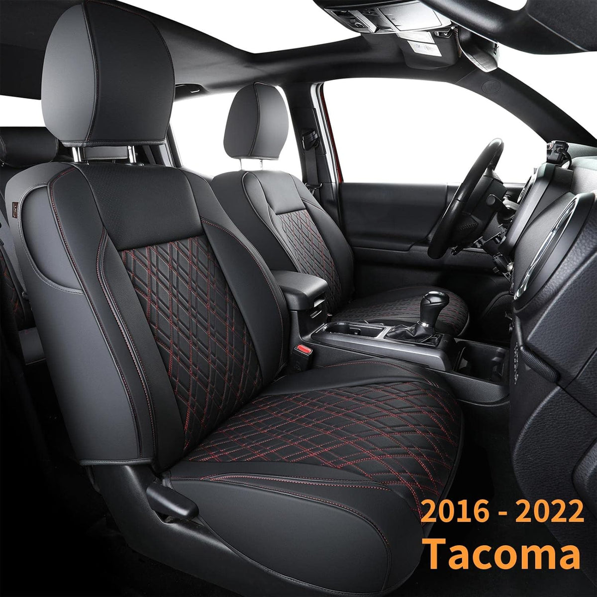 Tacoma Seat Covers Water Proof Faux Leather Full Set Black Z26254