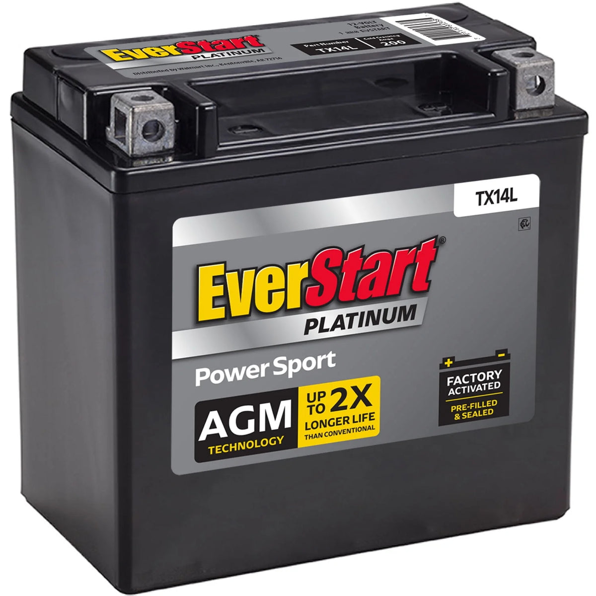 AGM Power Sport Battery Group Size TX14L 12 Volt 200 CCA I105
