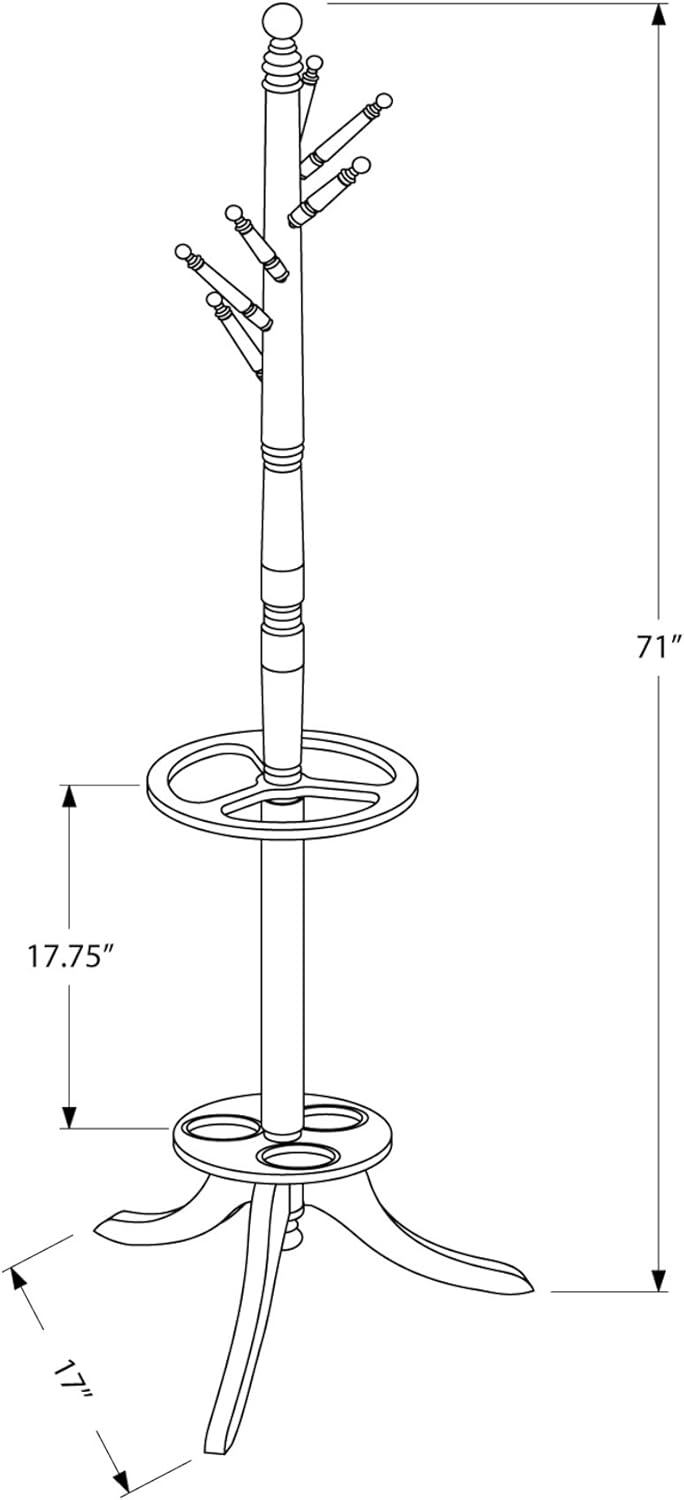 Solid Wood Coat Rack with Umbrella Holder B950