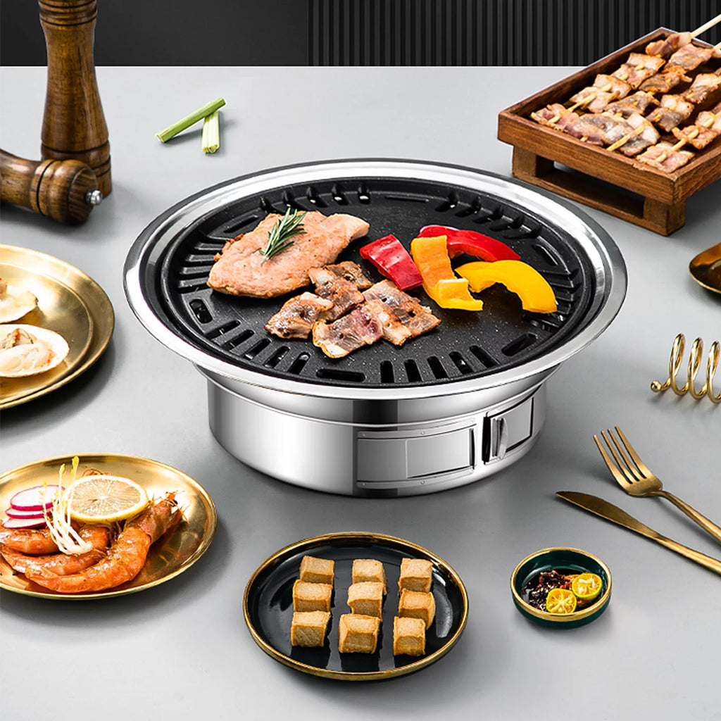 Charcoal Grill Non-stick Portable Stainless Steel BBQ Grill B714