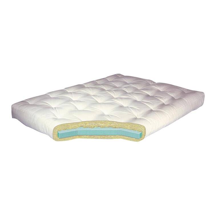 Blue Microfiber Futon Mattress U81766