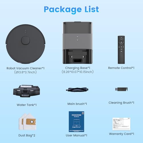 Robot Vacuum and Mop Combo, Self-Emptying, 180mins Runtime, Home Mapping O6630