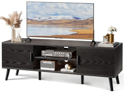 55 Inch TV Stand with Adjustable Shelf and 2 Cabinets X214
