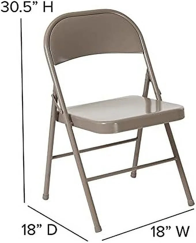 10 Pack Gray Metal Folding Chair W828