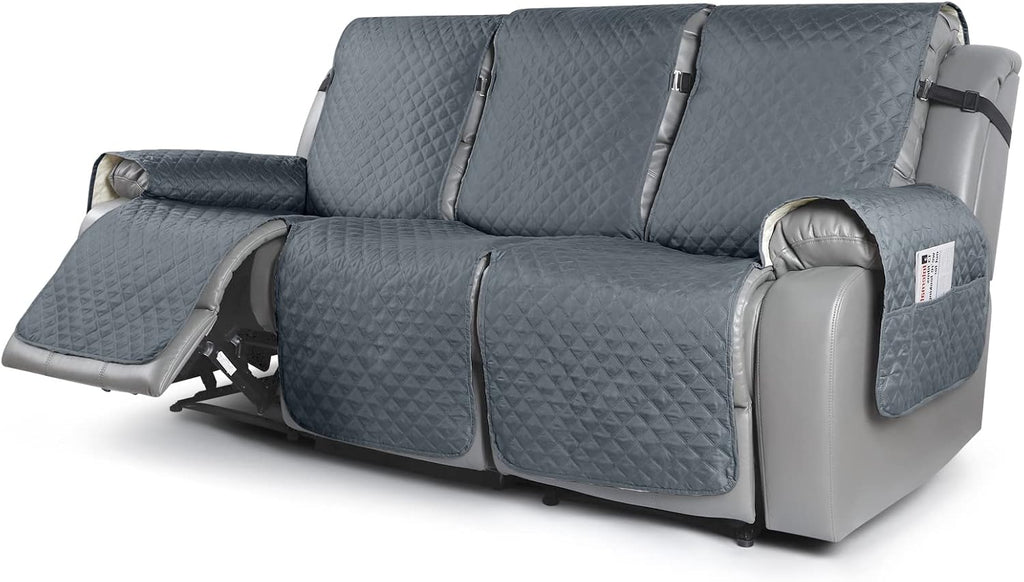 Light Gray 3 Seat Recliner Sofa Cover D4241