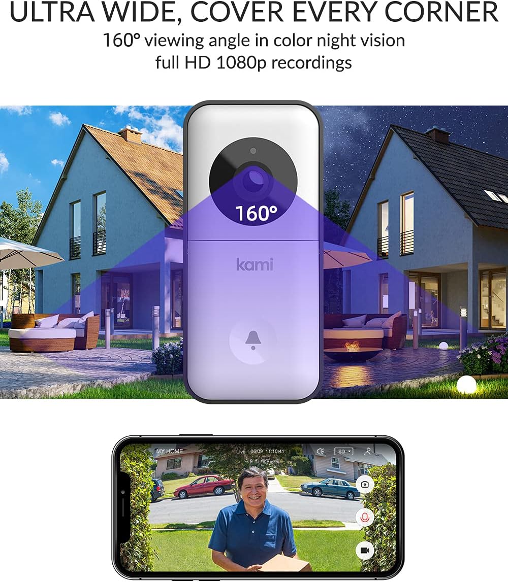 Smart Wi-Fi Video Doorbell Camera with Motion Detector Q14850