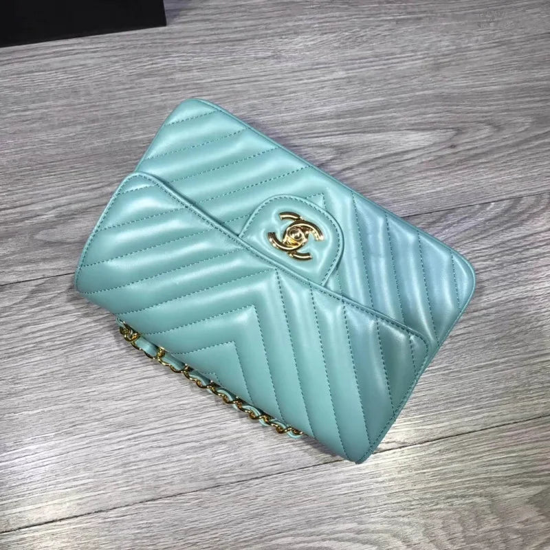 Lambskin Chevron Flap Bag A2513