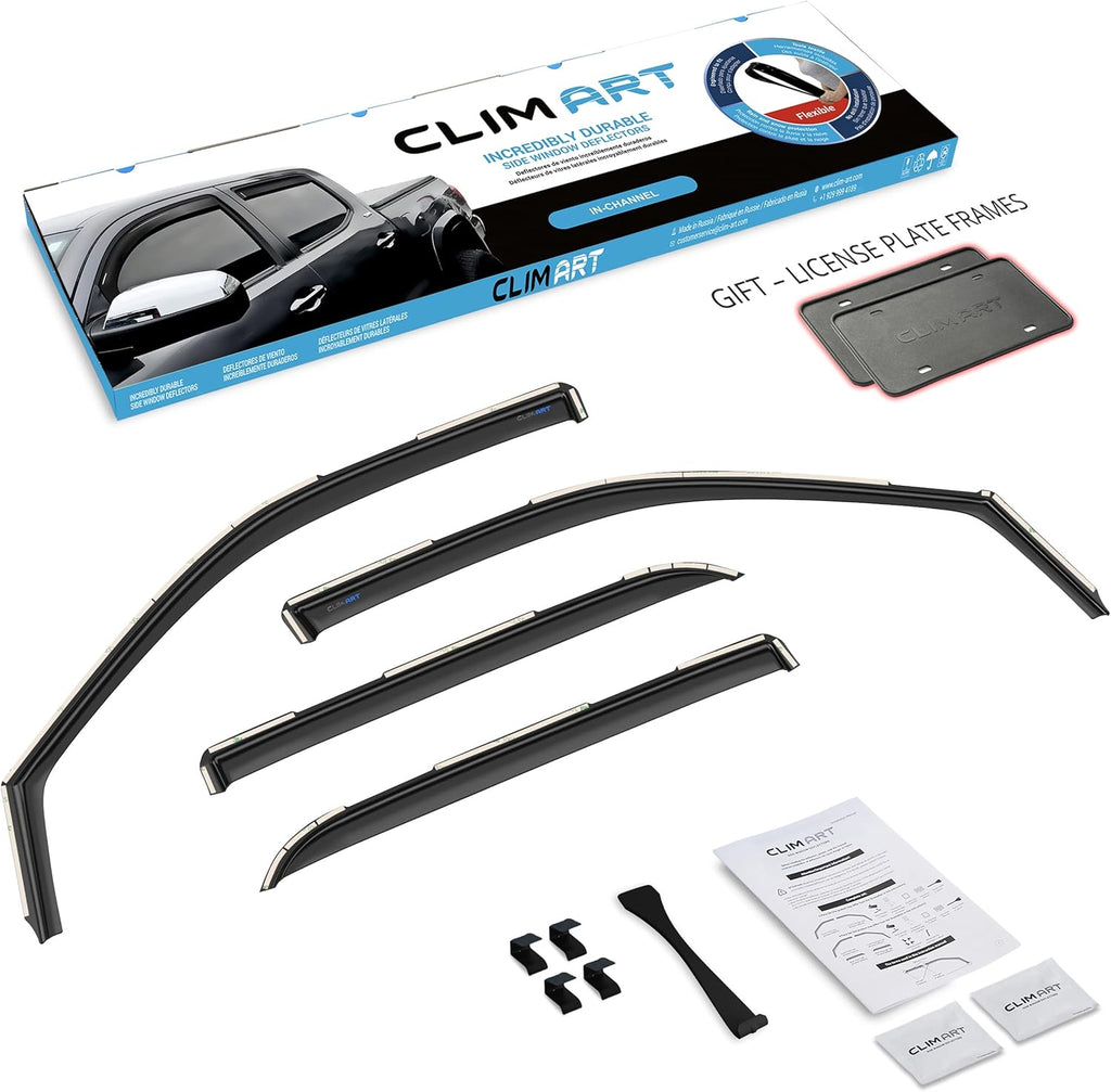 Dark Smoke 4pcs In-Channel Window Deflectors Q5647
