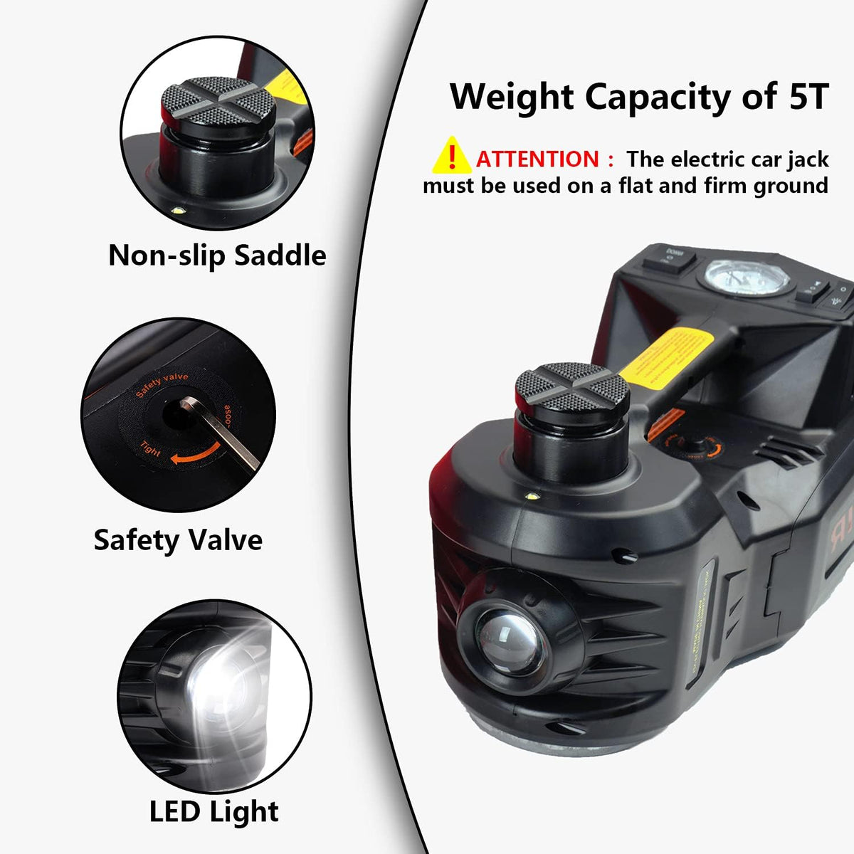 5 Ton Hydraulic Car Jack Kit with Built-in Inflator B99990