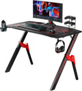 44 inch Carbon Fiber Gaming Desk with Cup Holder Y46277