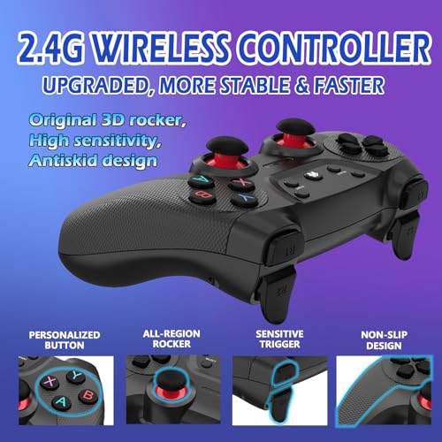 Retro Gaming Console with 20,000+ Games and 2.4G Wireless Controllers O507522