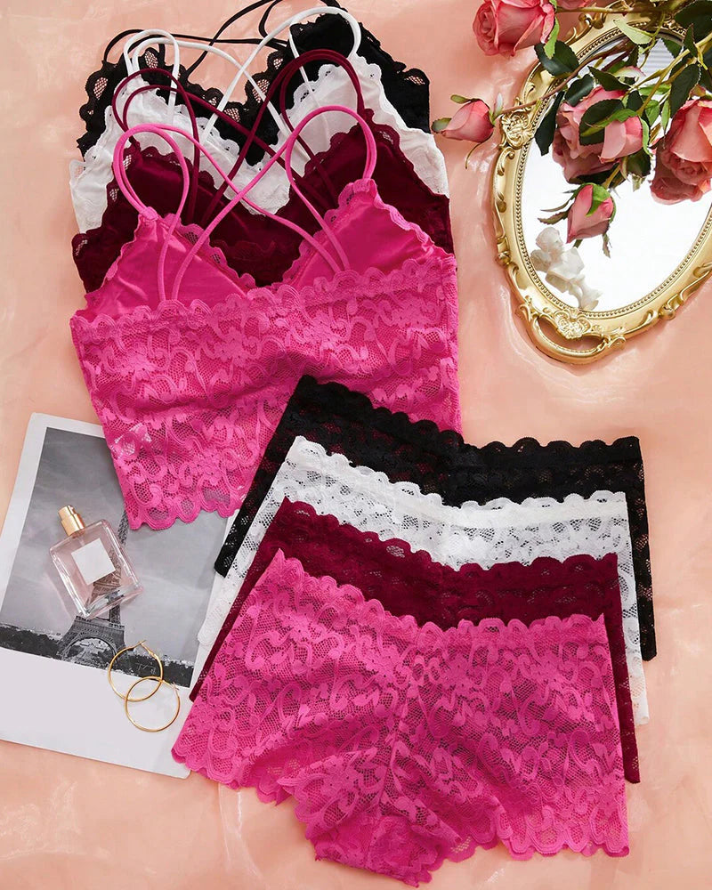 Lace Bralette & Panty Bundle W81090