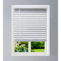 White Cordless Faux Wood Blind W170