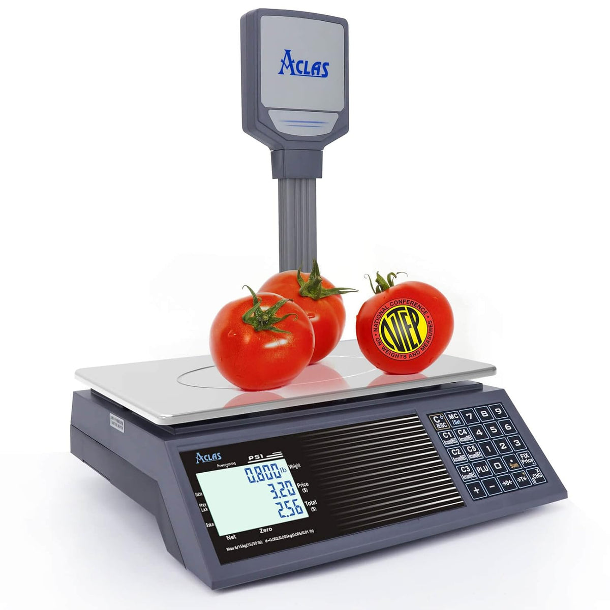 Price Computing Scale 30lb 0.01lb LCD Dual Screen Displays O6234