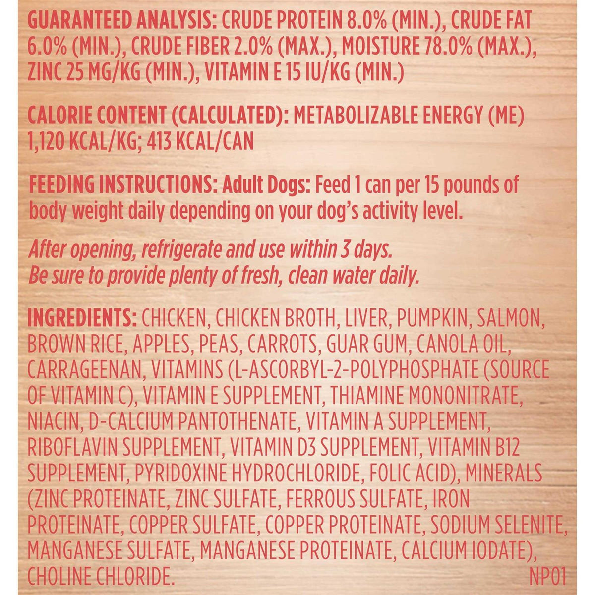 Chicken Pumpkin & Salmon Wet Dog Food J96025