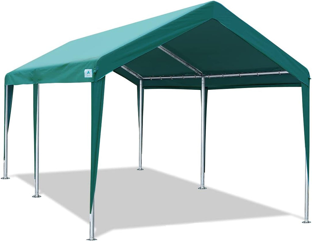 Adjustable 10x20 ft Heavy Duty Carport Canopy Tent, Beige F919
