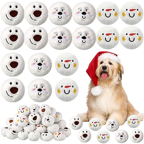 60 Pcs Squeaky Plush Christmas Dog Toys O36042