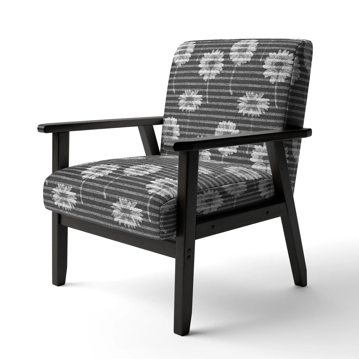 Upholstered Patterned Accent Chair and Arm Chair Z860830