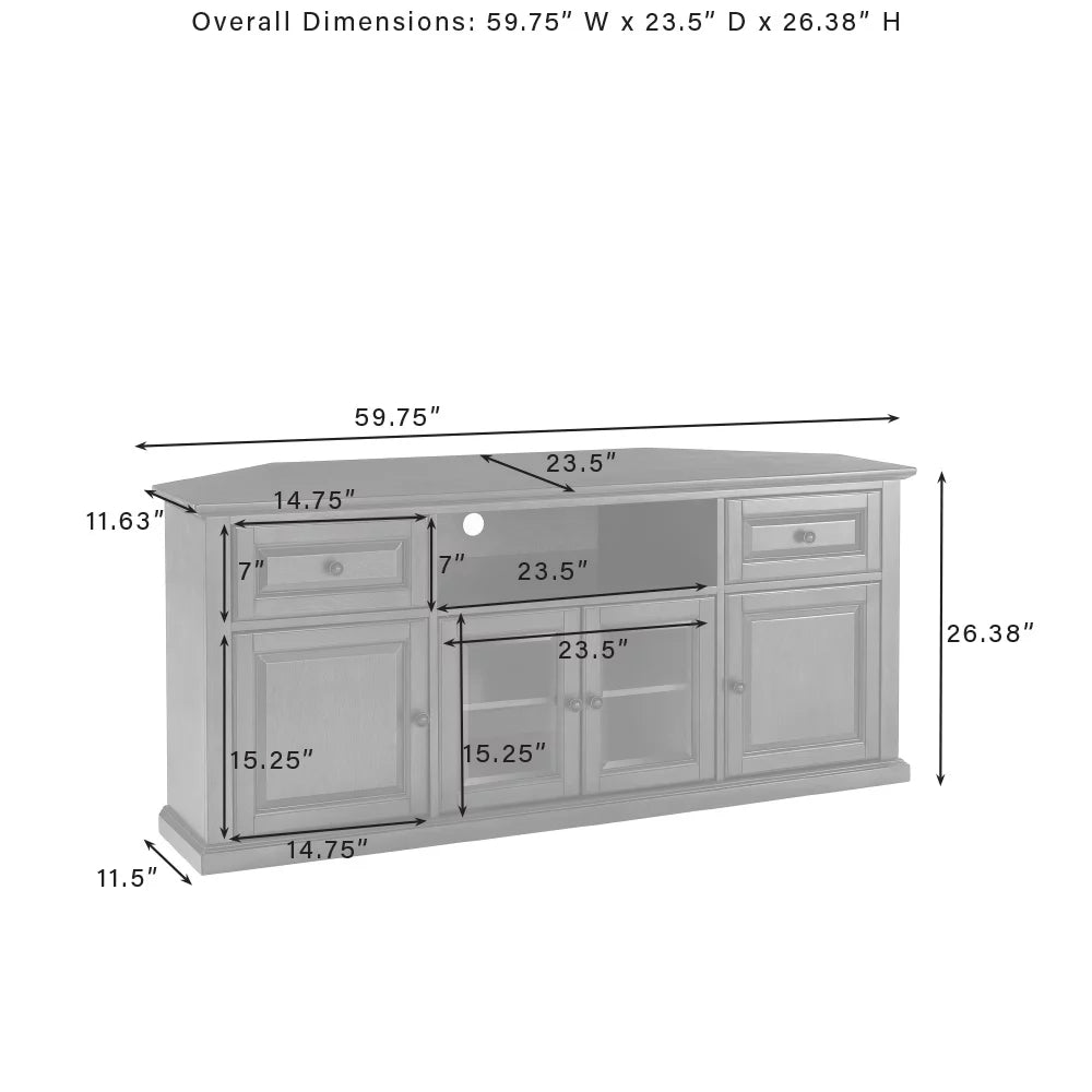 Gray Wood TV Stand R5907