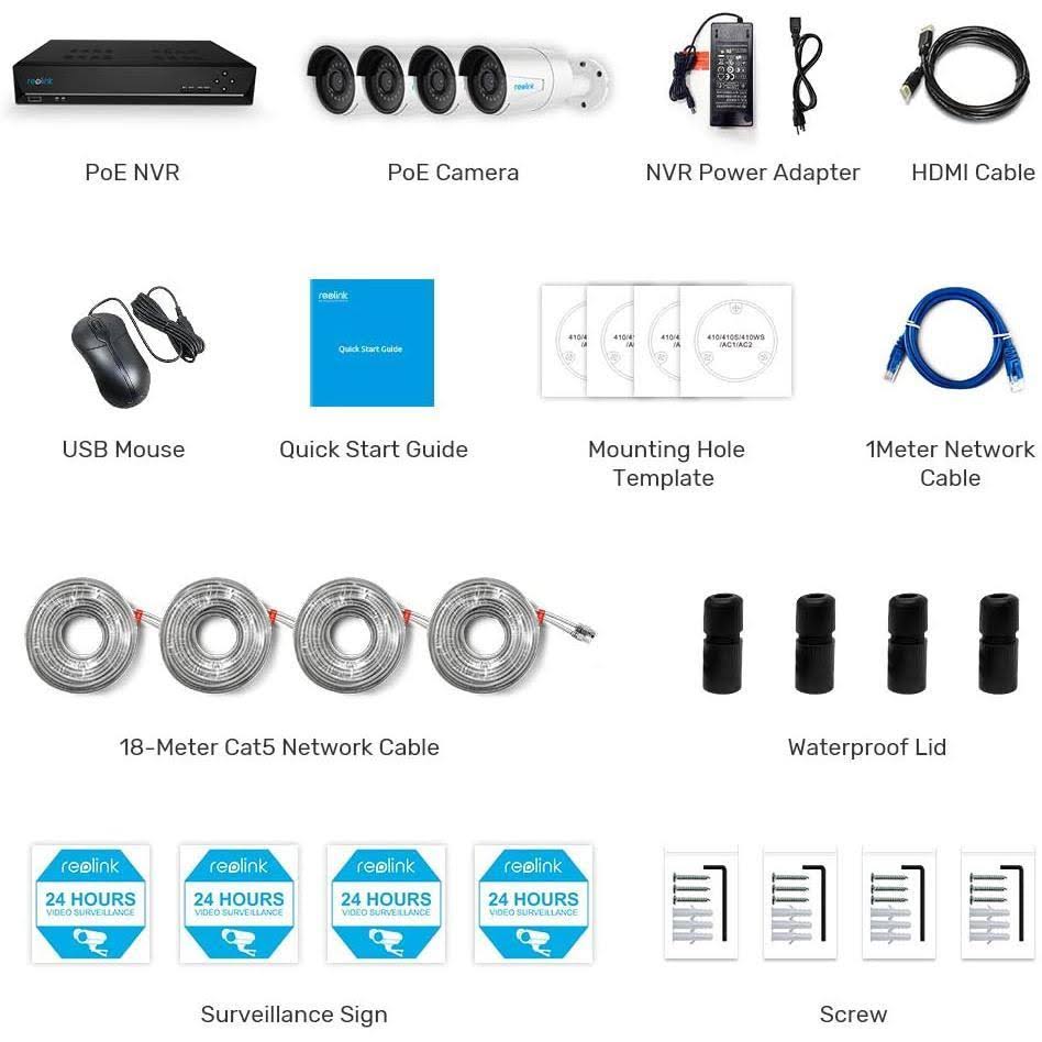 5MP Security Camera Kit 4 Bullets H2796