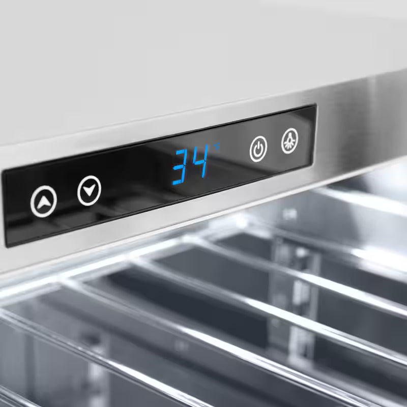 24 in. Single Zone 151-Can Panel Ready Beverage Fridge with Glass Door N7052