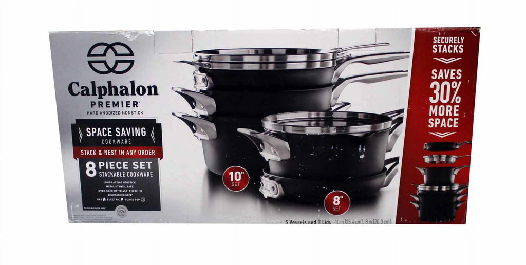 8 Piece Hard Anodized Cookware Set O93801