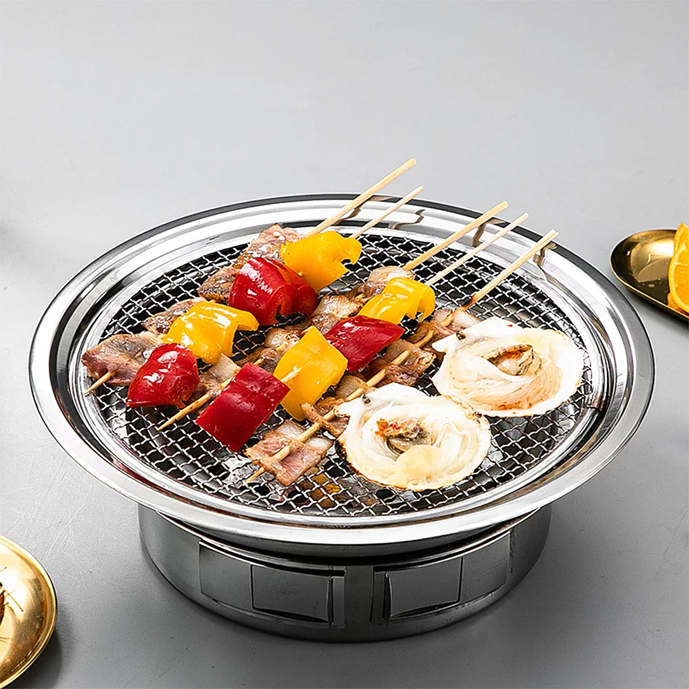 Charcoal Grill Non-stick Portable Stainless Steel BBQ Grill B714